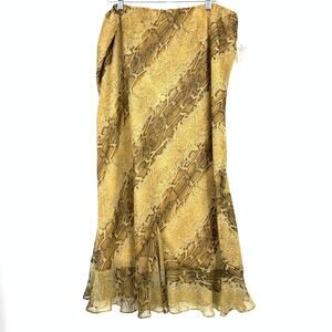 Jessica Howard A-Line Maxi Skirt Womens Size 20 Snakeskin Print Tan Brown NEW